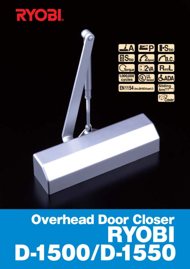 RYOBI D-1500 SERIES DOOR CLOSER Cover