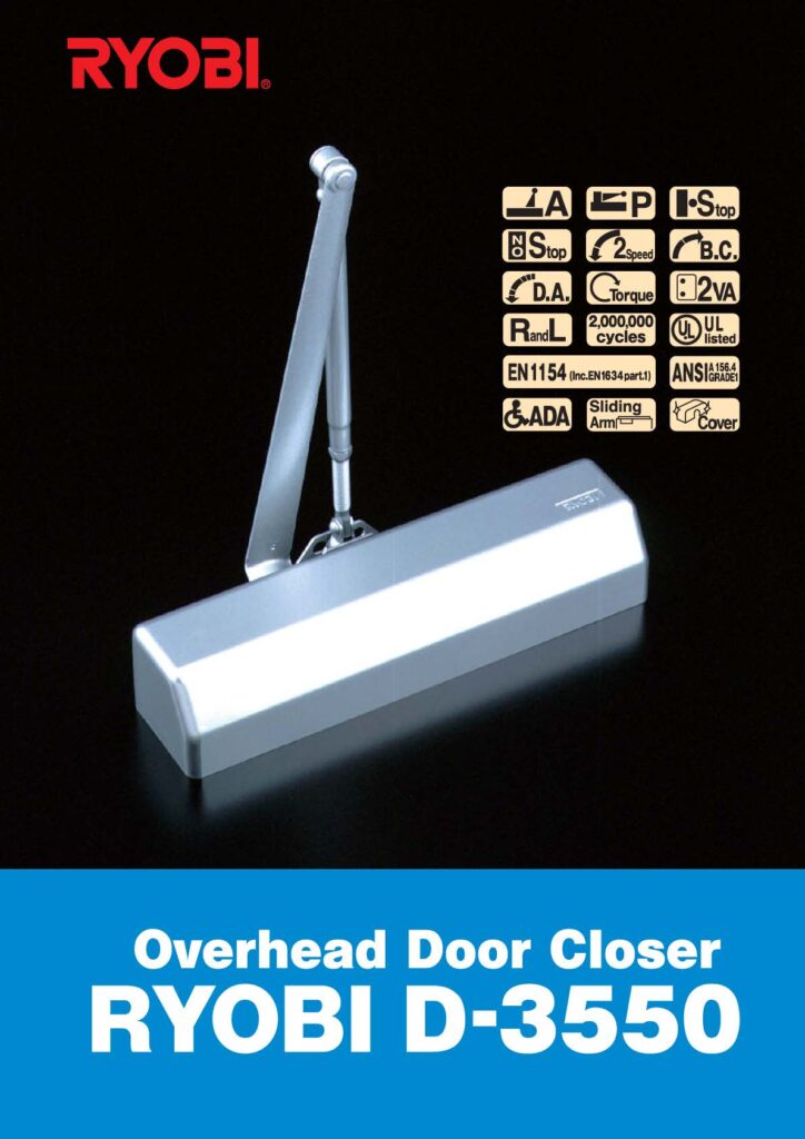 RYOBI D-3550 SERIES DOOR CLOSER